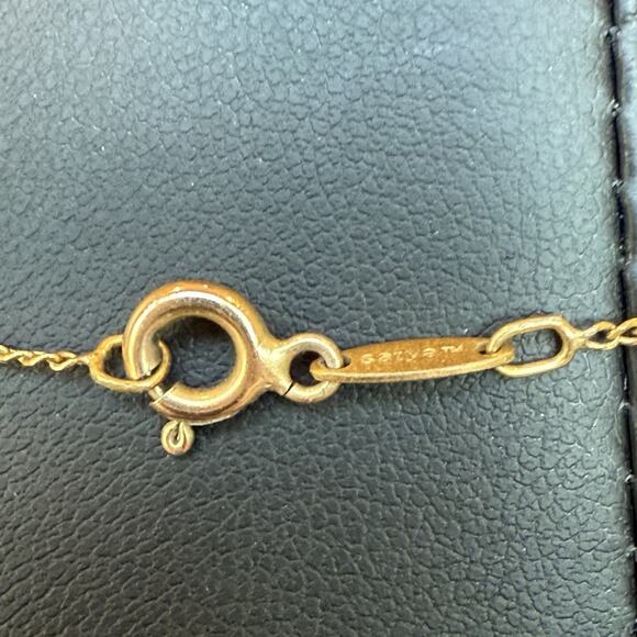 Satya Gold Tone Designer Signed Ball Brad Link Style Chain Necklace 25” - Picture 4 of 5